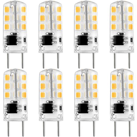 Mini LED Light Bulbs 3W (35W Equivalent) 140LM 2700K Warm White G8 Base 8-Pack -  LUXRITE, LR24609-8PK